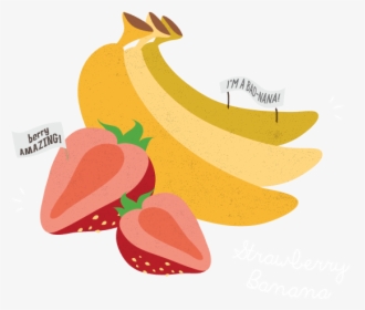 Strawberry Banana Clipart, HD Png Download, Free Download