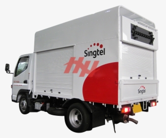 Singtel Mobile Service Workshop Edited - Trailer Truck, HD Png Download, Free Download