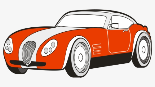 Sports Car Ferrari S - Car Drawing With Colour, HD Png Download, Free Download