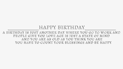 Happy Birthday Png Text - Ivory, Transparent Png, Free Download