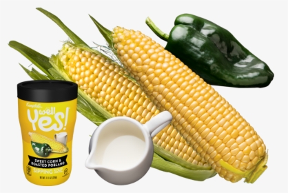 Sweet Corn & Roasted Poblano Sipping Soup - Corn Kernels, HD Png Download, Free Download