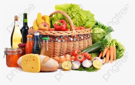 Basket Of Fruits And Vegetables Png - Food Supermarket Png, Transparent Png, Free Download