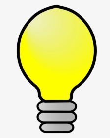 Incandescent Light Bulb Clip Art - Lampada Amarela Png, Transparent Png, Free Download
