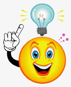 Thinking Lamp Clipart Pencil And In Color Transparent - Thinking Emoji With Light Bulb, HD Png Download, Free Download