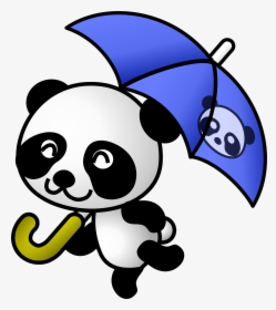 Panda With Umbrella, HD Png Download, Free Download