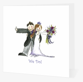 We Do Happy Wedding Couple - Cartoon Bride And Groom And Kilt, HD Png Download, Free Download