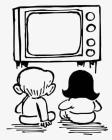Cliparts For Free - Watch Tv Black And White, HD Png Download, Free Download