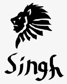 Singh - Lion Head Silhouette Png, Transparent Png, Free Download