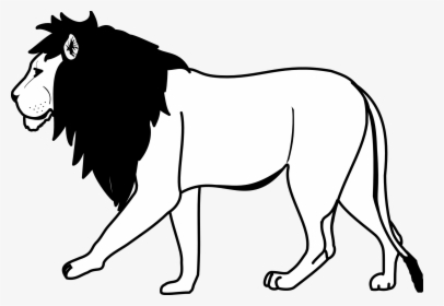 Transparent Angry Lion Png - Clip Art Lion Black And White, Png Download, Free Download