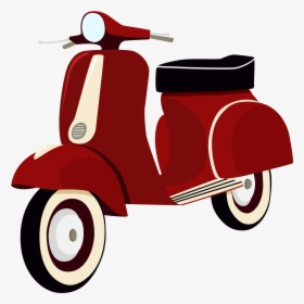 Helmet Vespa Battery Car Scooter Vector Motorcycle - Motor Vespa Vector Png, Transparent Png, Free Download