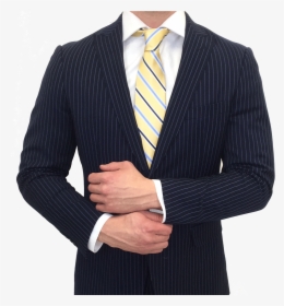Transparent Suit - Navy Blue Striped Suit, HD Png Download, Free Download