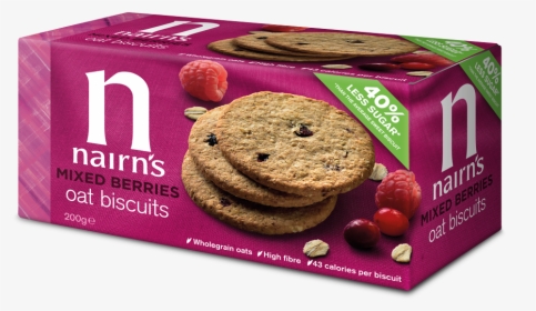 Mixed Berries Oat Biscuits - Nairns Chocolate Oat Biscuits, HD Png Download, Free Download