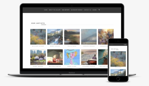 Artcloud Websites On Laptop And Mobile Screens - Website, HD Png Download, Free Download