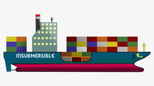 Container Ship Clip Arts - Transparent Cargo Ship Clipart, HD Png Download, Free Download