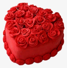 Hot Red Heart Cake - Cake Designs In Heart Shape, HD Png Download, Free Download