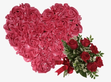 Garden Roses, Hd Png Download - Black Forest Valentine Special Cake, Transparent Png, Free Download