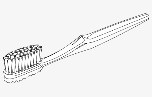 Brush Teeth Png Black And White - Colouring Picture Of Toothbrush, Transparent Png, Free Download
