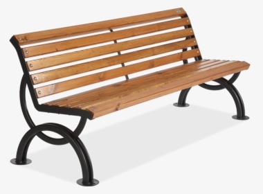 Bench With Seat And Back In Wood For Urban, Model Hvar - Garden Bench Png, Transparent Png, Free Download