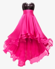 Women Dress Png Image - Cute Hot Pink Prom Dresses, Transparent Png, Free Download