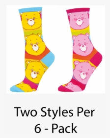 Ladies Care Bears Funshine & Cheer Socks - Sock, HD Png Download, Free Download