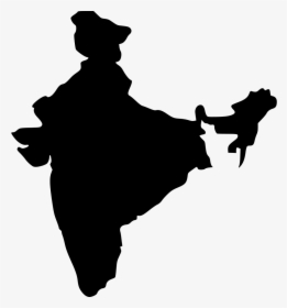 India - India Map Silhouette Png, Transparent Png, Free Download