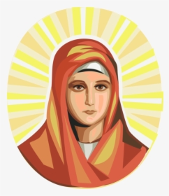 Vector Illustration Of Virgin Mary, Mother Of Jesus - Illustration, HD Png Download, Free Download