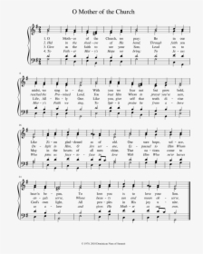 O Mother Of The Church-1 - Sheet Music, HD Png Download, Free Download