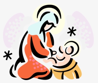 Vector Illustration Of Christianity Madonna Mary Mother - Vector Graphics, HD Png Download, Free Download