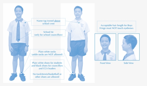 School Attire Boys - Standing, HD Png Download, Free Download