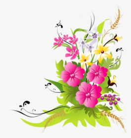 Flower Png - Butterfly Corner Png, Transparent Png, Free Download