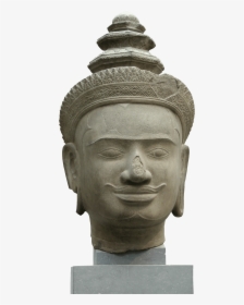 Head Of Vishnu, 925 Ce Khmer Art - Bust, HD Png Download, Free Download