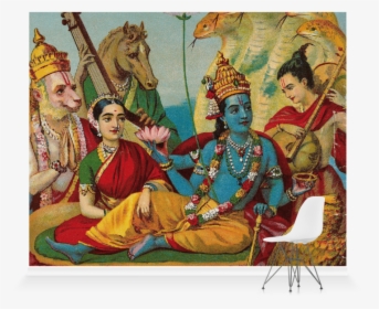 Vintage Pictures Of Vishnu, HD Png Download, Free Download