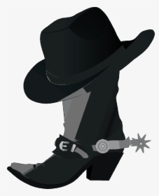 Cowboy Boot Clip Art Hat "n - Cowboy Boot With Hat Svg, HD Png Download, Free Download