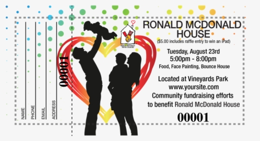 Transparent Raffle Tickets Png - Ronald Mcdonald House, Png Download, Free Download