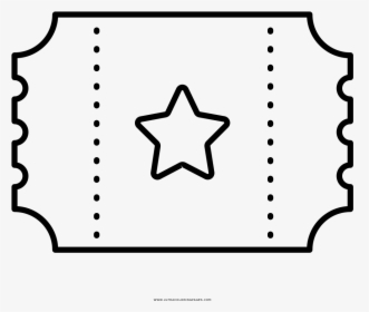 Raffle Ticket Coloring Page - Star Mirror Jeffree Star, HD Png Download, Free Download