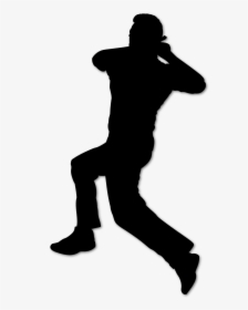 Cricket Bowler Silhouette Black - Cricket Bowler Logo Png, Transparent Png, Free Download
