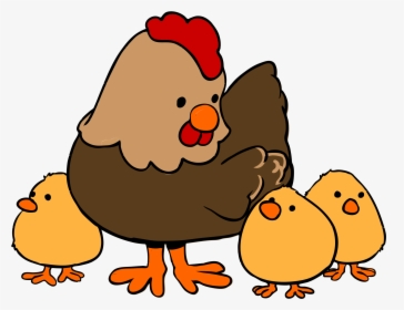 Cartoon Hen And Chicks, HD Png Download, Free Download