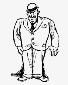 Fat Guy In A Suit Drawing, HD Png Download, Free Download