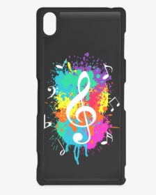 Grunge Music Hard Case For Sony Xperia Z3 - Colorful Music Symbols, HD Png Download, Free Download
