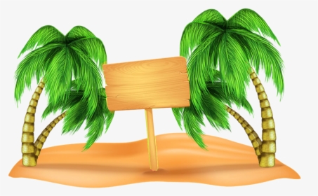 Clip Art On The - Beach Palm Trees Png, Transparent Png, Free Download