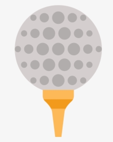 Golf Ball On Tee Vector - Circle, HD Png Download, Free Download