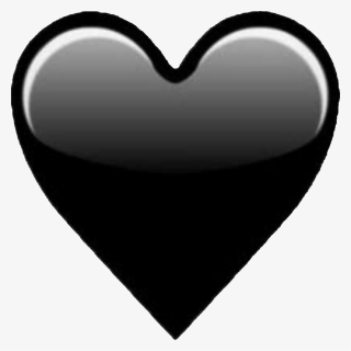 Emojipedia Heart Iphone - Black Heart Emoji Apple, HD Png Download, Free Download