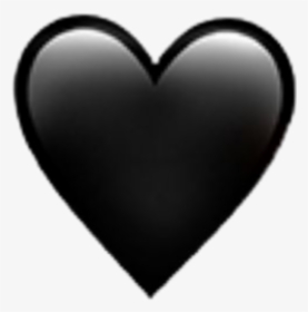 Black Heart Emoji Iphone - Black Heart Emoji Whatsapp, HD Png Download, Free Download