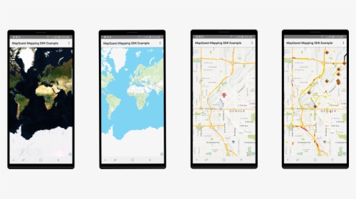 Android Phones With Mapquest Maps - World Map, HD Png Download, Free Download