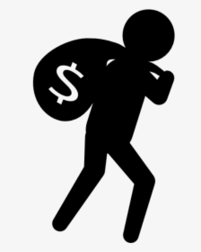 Bank Robber Clipart Silhouette, HD Png Download, Free Download