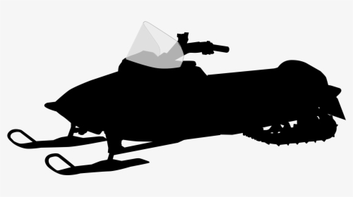 Snowmobile Silhouette Clip Arts - Snow Mobile Clipart, HD Png Download, Free Download