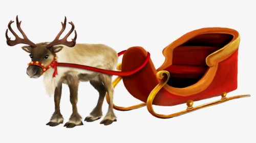 Reindeer Sled Transparent Background, HD Png Download, Free Download