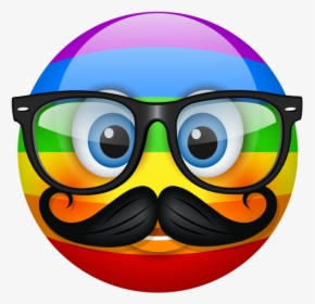 Hipster Emoticon , Png Download - Mustache Emoji, Transparent Png, Free Download
