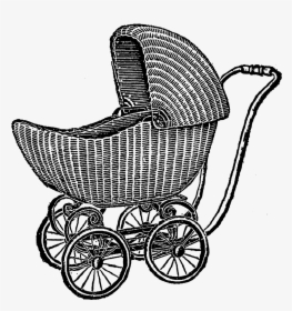 Hd Digital Downloads Free - Baby Carriage Vintage Illustration, HD Png Download, Free Download