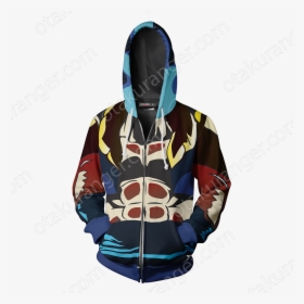 Dragon Ball Gogeta Cosplay Zip Up Hoodie Jacket - Iron Fist, HD Png Download, Free Download